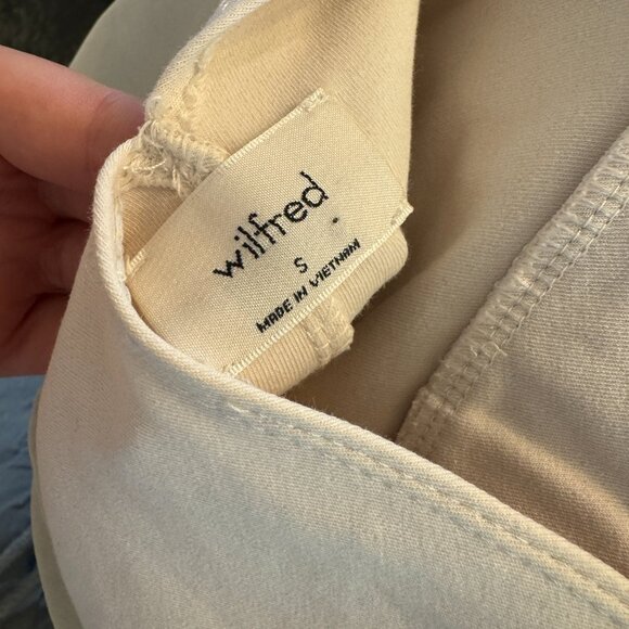 ARITZIA Wilfred Cream Chiffon Bodysuit Blouse | Size Small - Picture 8 of 11